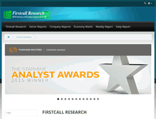 Tablet Screenshot of firstcallresearch.com